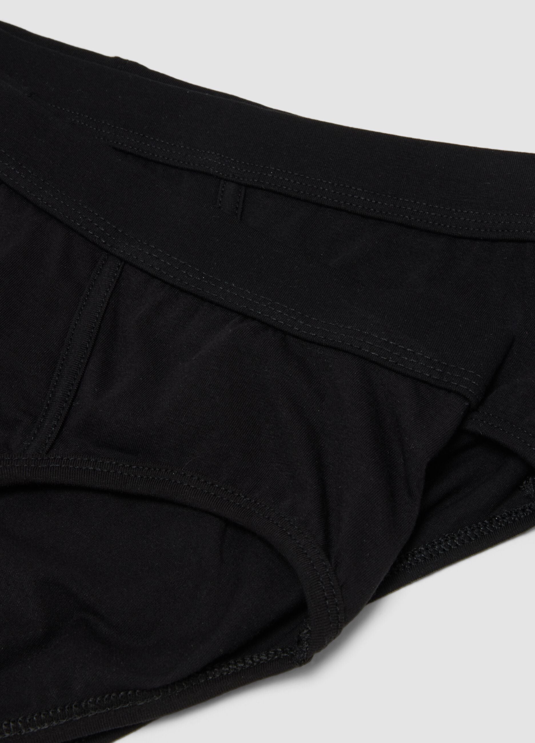 2-pack of black stretch Supima cotton briefs