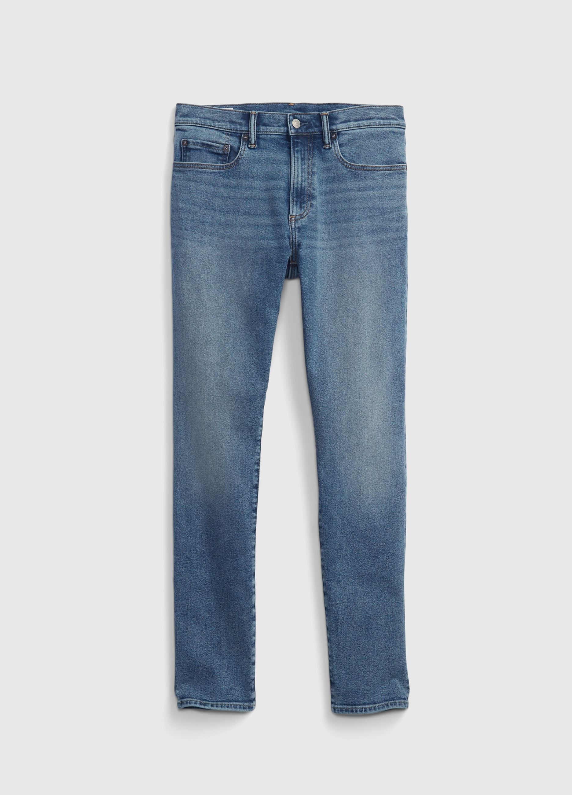 Skinny-fit jeans with fading