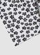 White organic cotton shorts with floral print_3