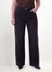 Black cotton and stretch viscose denim jeans with bootcut fit_1