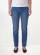 Blue denim slim-fit stretch cotton jeans_1
