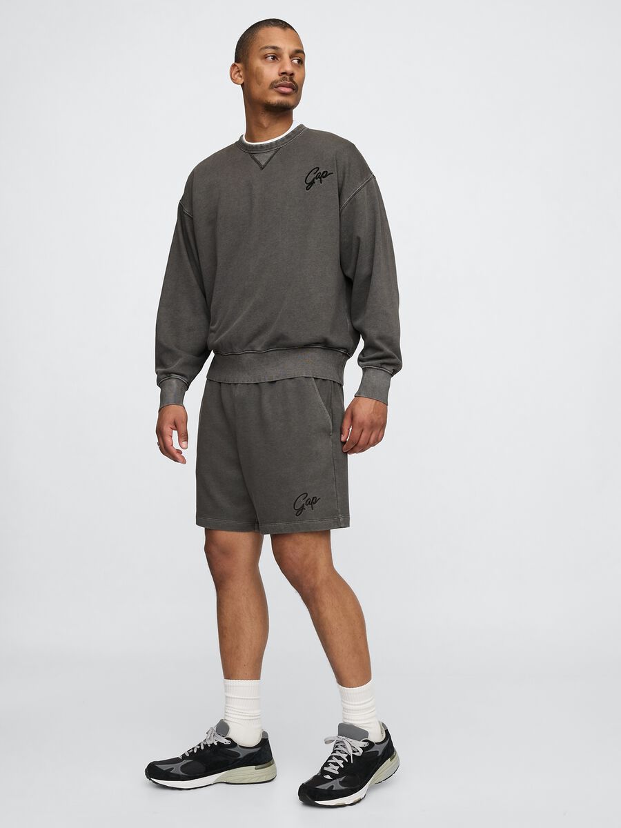 Grey Gap Cotton Blend Shorts_3
