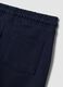 Blue pure cotton jogger trousers with puppy print for baby boy_3