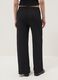 Pantaloni elasticizzati neri wide leg con texture increspata_3