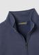 Grey cotton-blend sweatshirt with crew neck and zip, regular fit_1