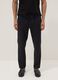 Black stretch carrot-fit chino trousers_1