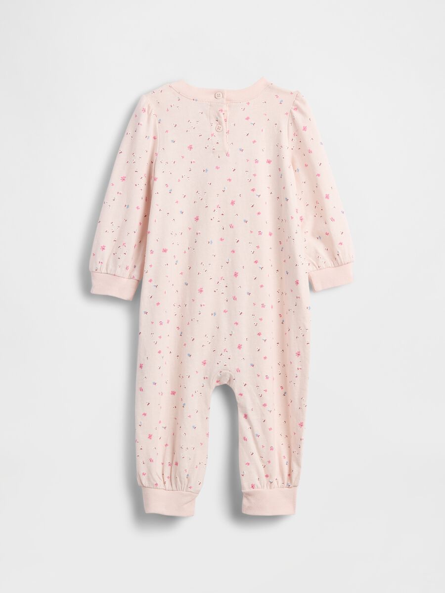 Pink cotton jumpsuit with print_1