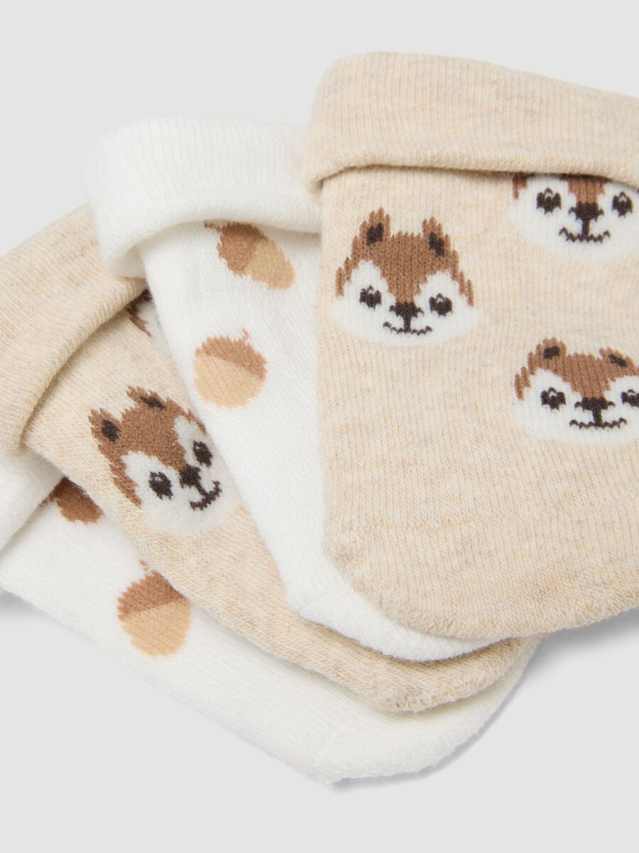 3-pack of multicolour short organic cotton blend socks for baby and toddler_1