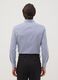 Blue striped cotton-blend button-down shirt, easy iron, slim fit_3