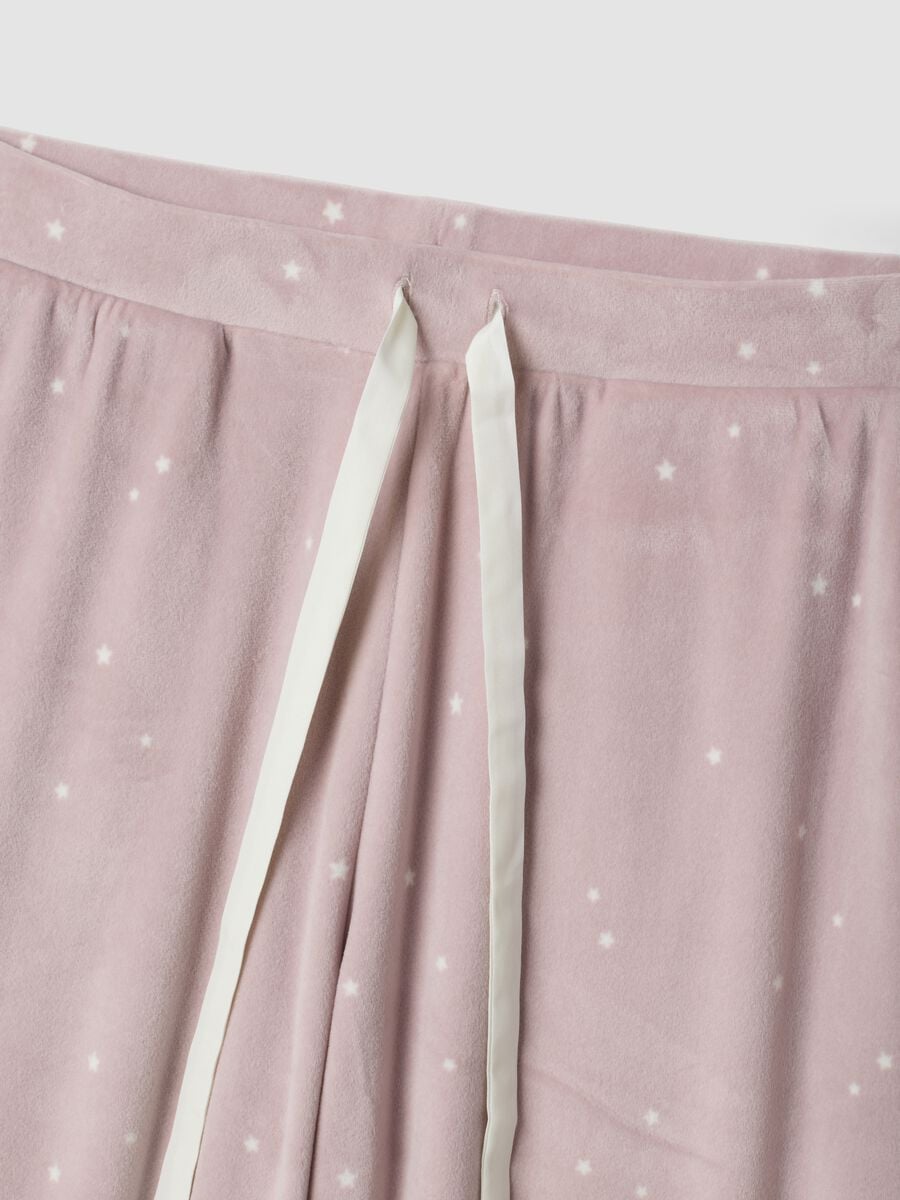 Purple star-print stretch pyjama trousers_5