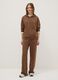 Brown cotton blend hoodie regular fit_1