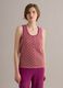 Multicolour crochet tank top in stretch fabric, regular fit_0