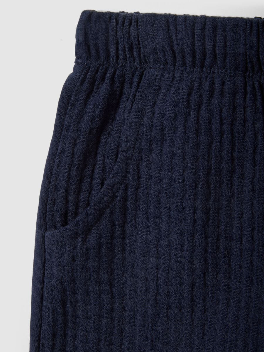 Shorts in puro cotone blu da bimbo regular fit_3