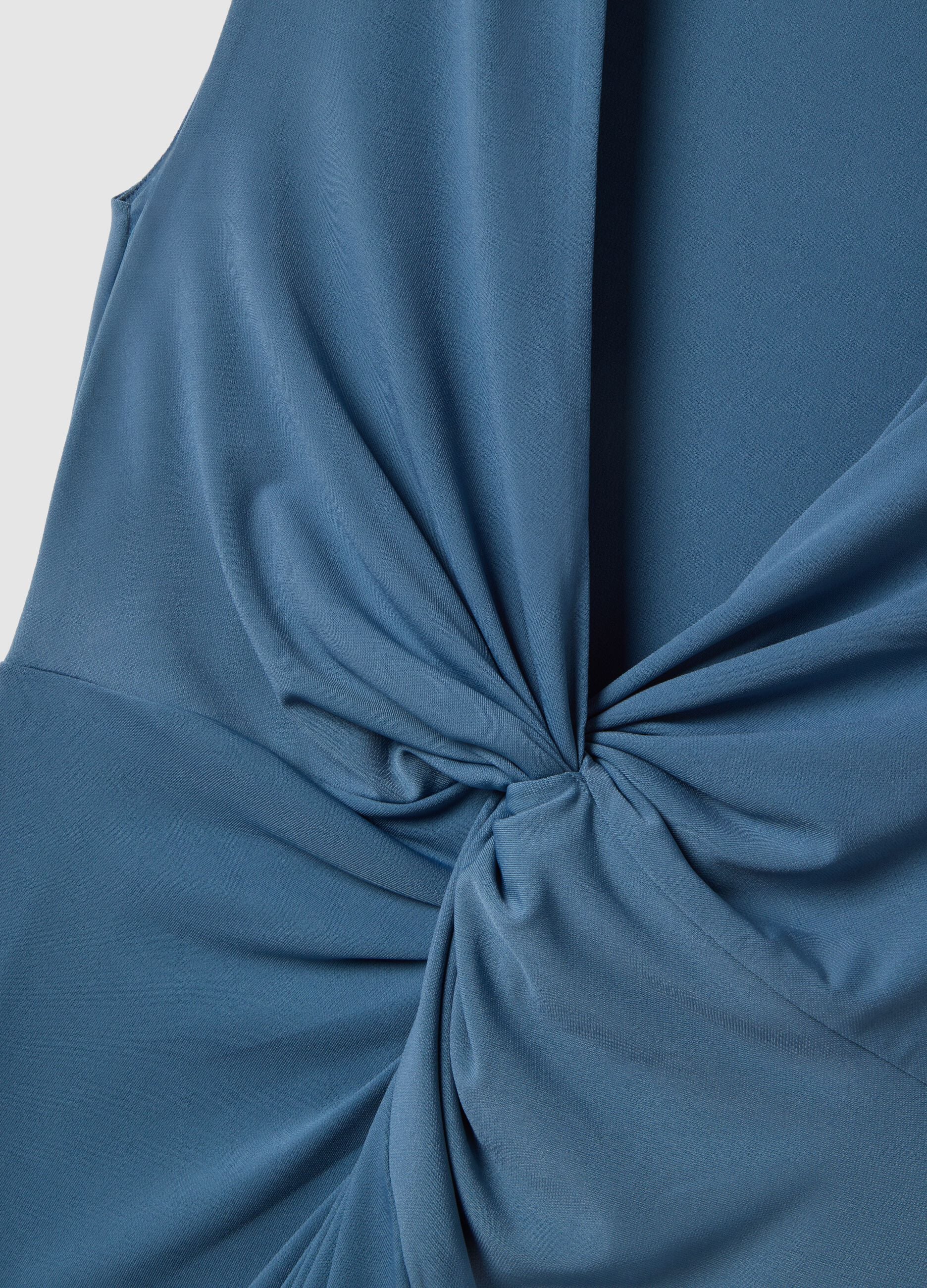 Blue maternity dress in stretch fabric