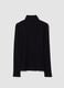 Black ribbed stretch-cotton crew-neck T-shirt, regular fit_2