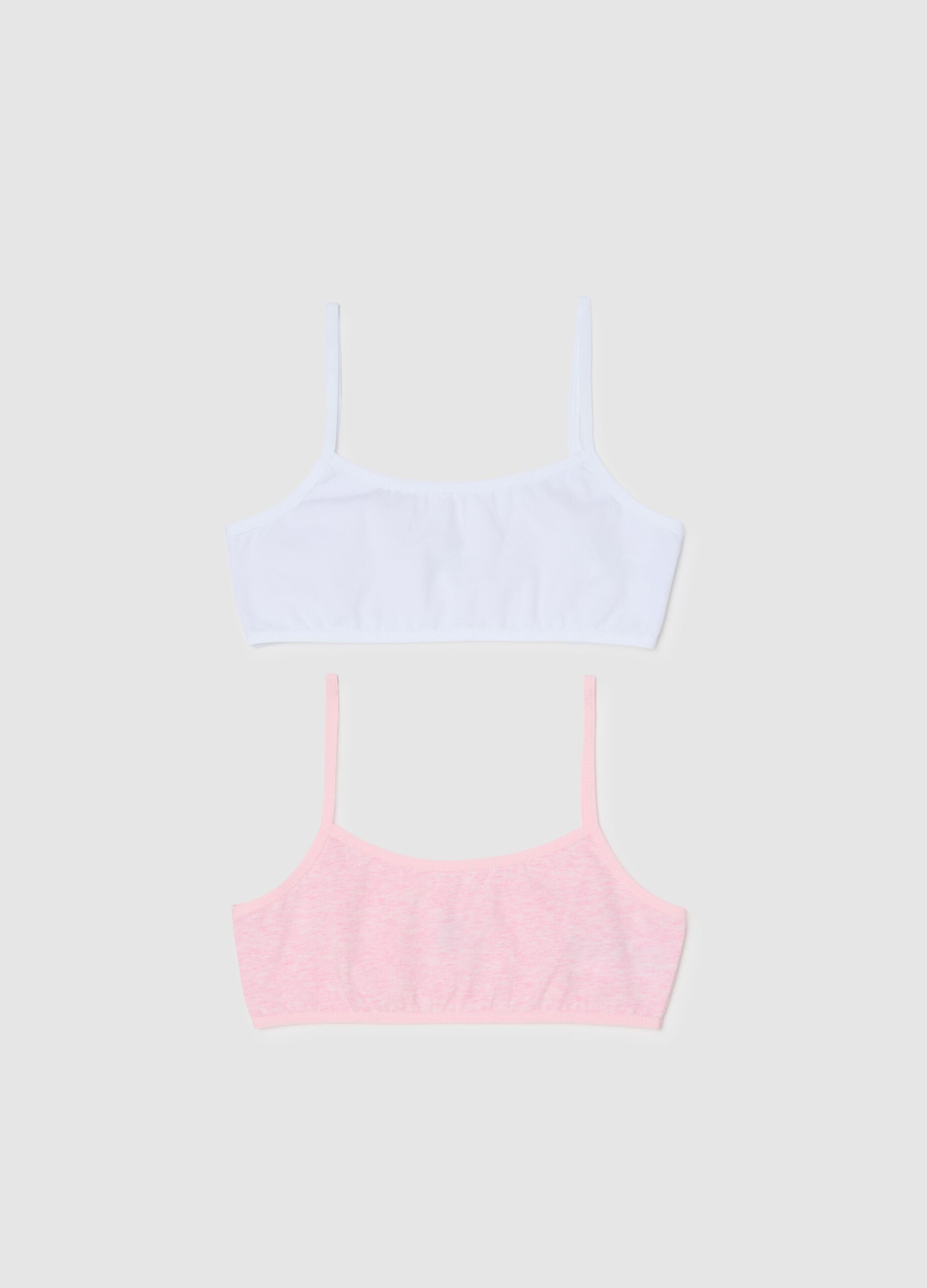 Multicolour stretch cotton comfortable bras twin pack for girls