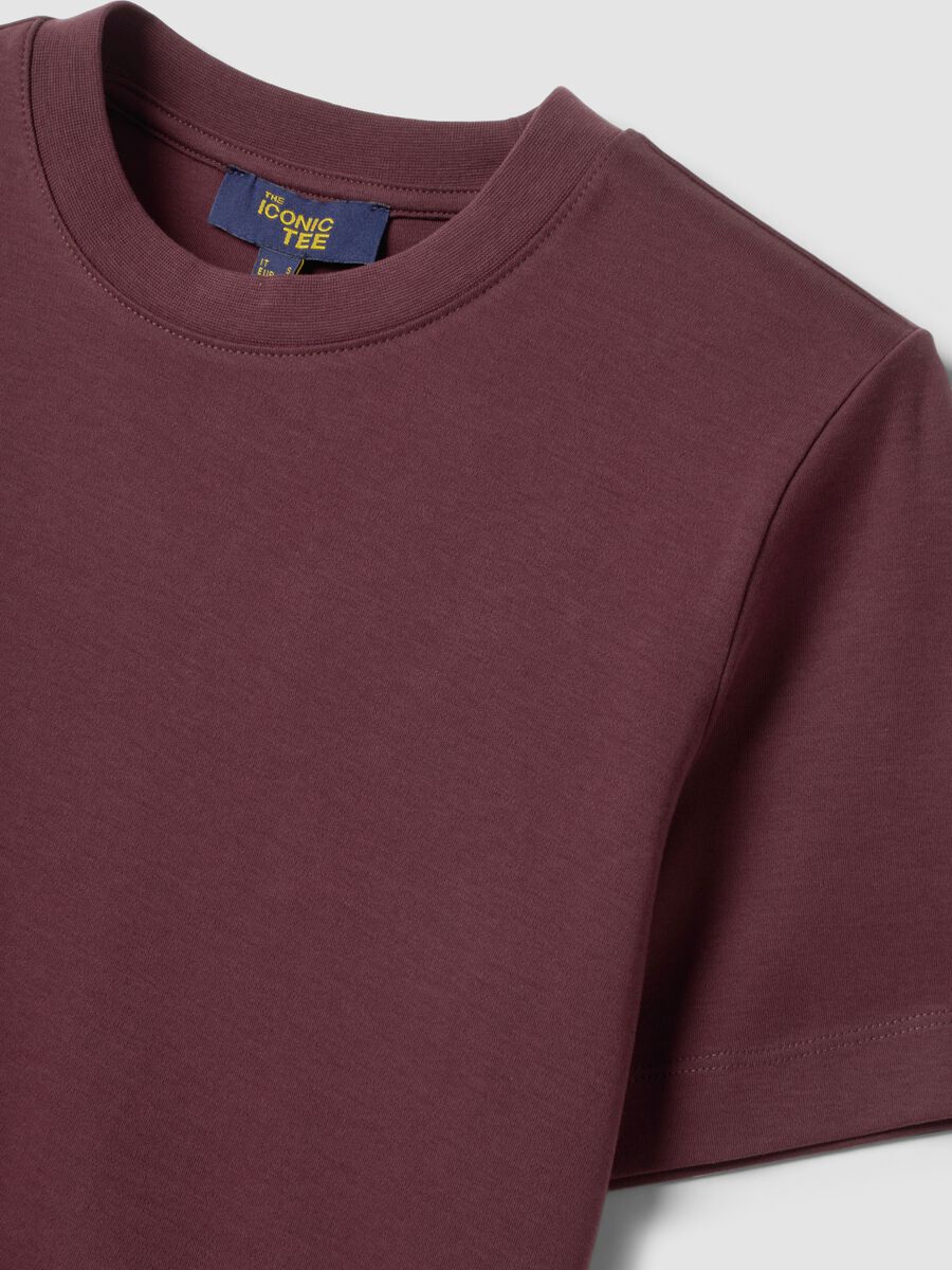 T-shirt The Iconic Tee viola in puro cotone relaxed fit_6