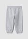 Grey pure cotton jogger trousers for baby girl_1