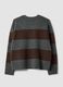 Grey stretch wool striped crew-neck jumper_2