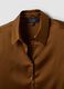 Brown stretch-fabric shirt with classic collar_6