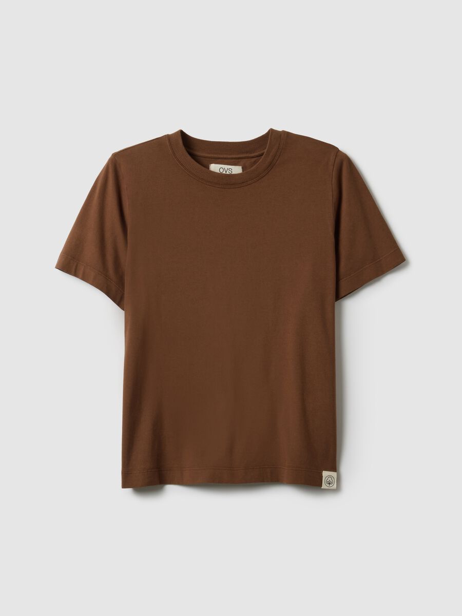 Brown pure cotton T-shirt_4