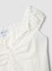 White stretch cotton blouse with buttons and ruffles, regular fit_5