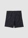 High-waisted black stretch cotton shorts_4