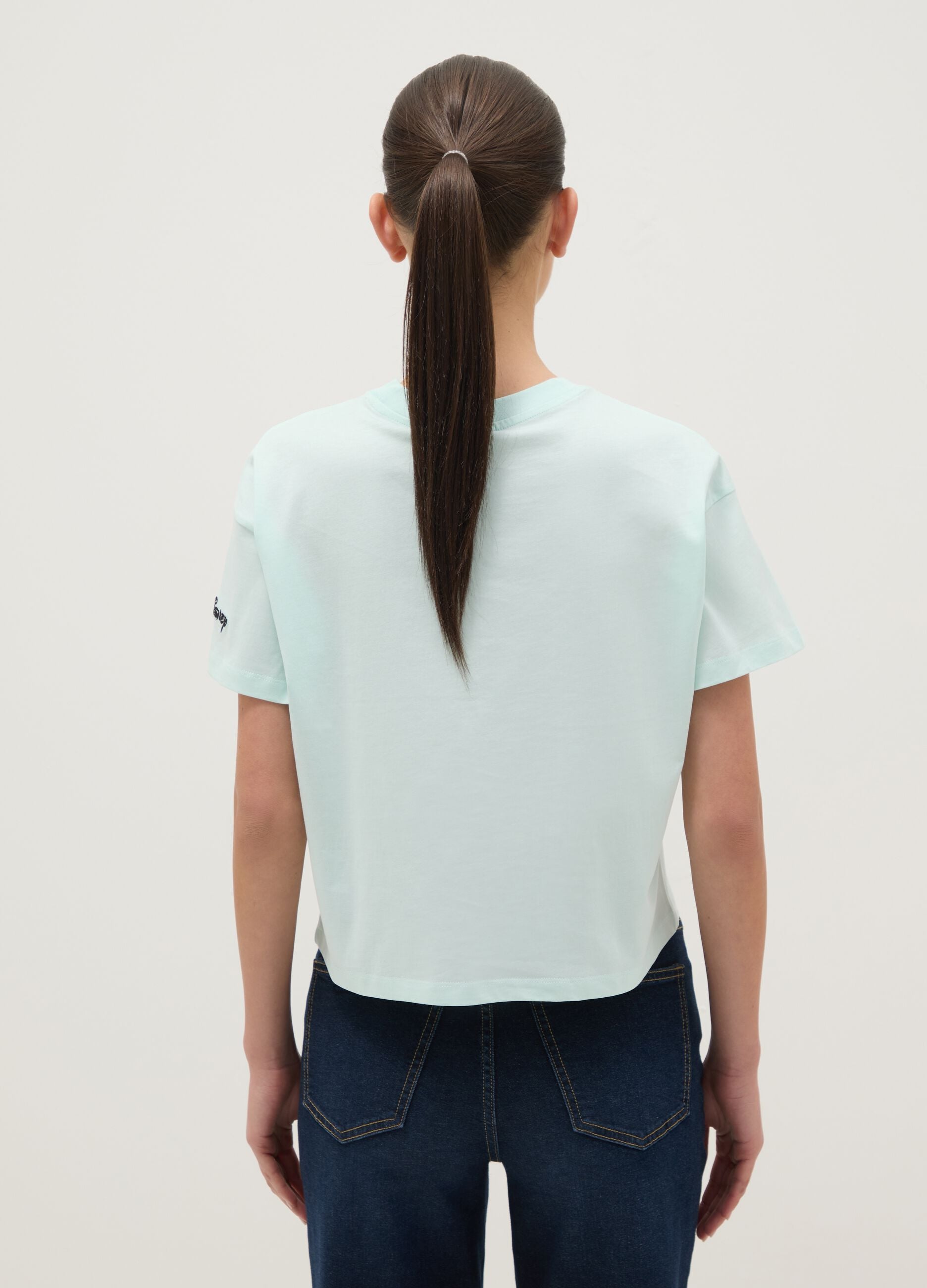 Blue regular fit pure cotton T-shirt with Daisy Duck print