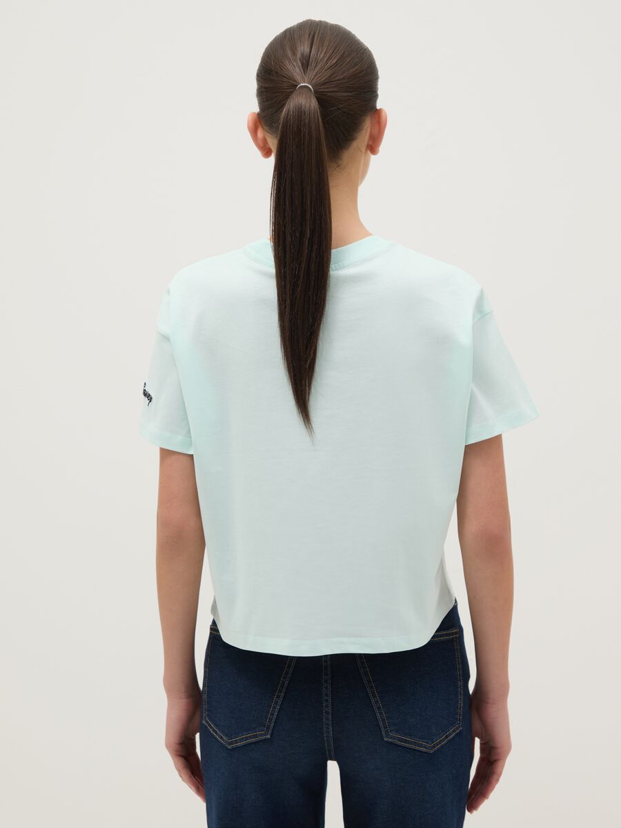 T-shirt in puro cotone azzurra regular fit con stampa Paperina_2