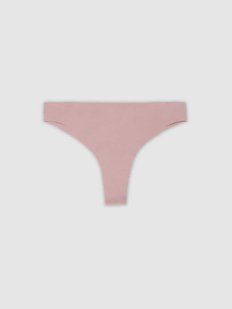 Pink organic stretch cotton Brazilian briefs_4