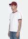 White pure cotton fitted crew-neck T-shirt_0