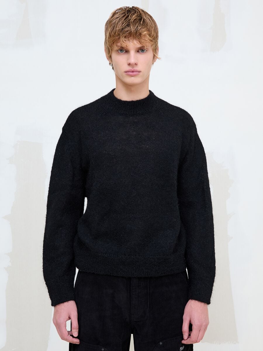 Black Mohair Crew Neck_3