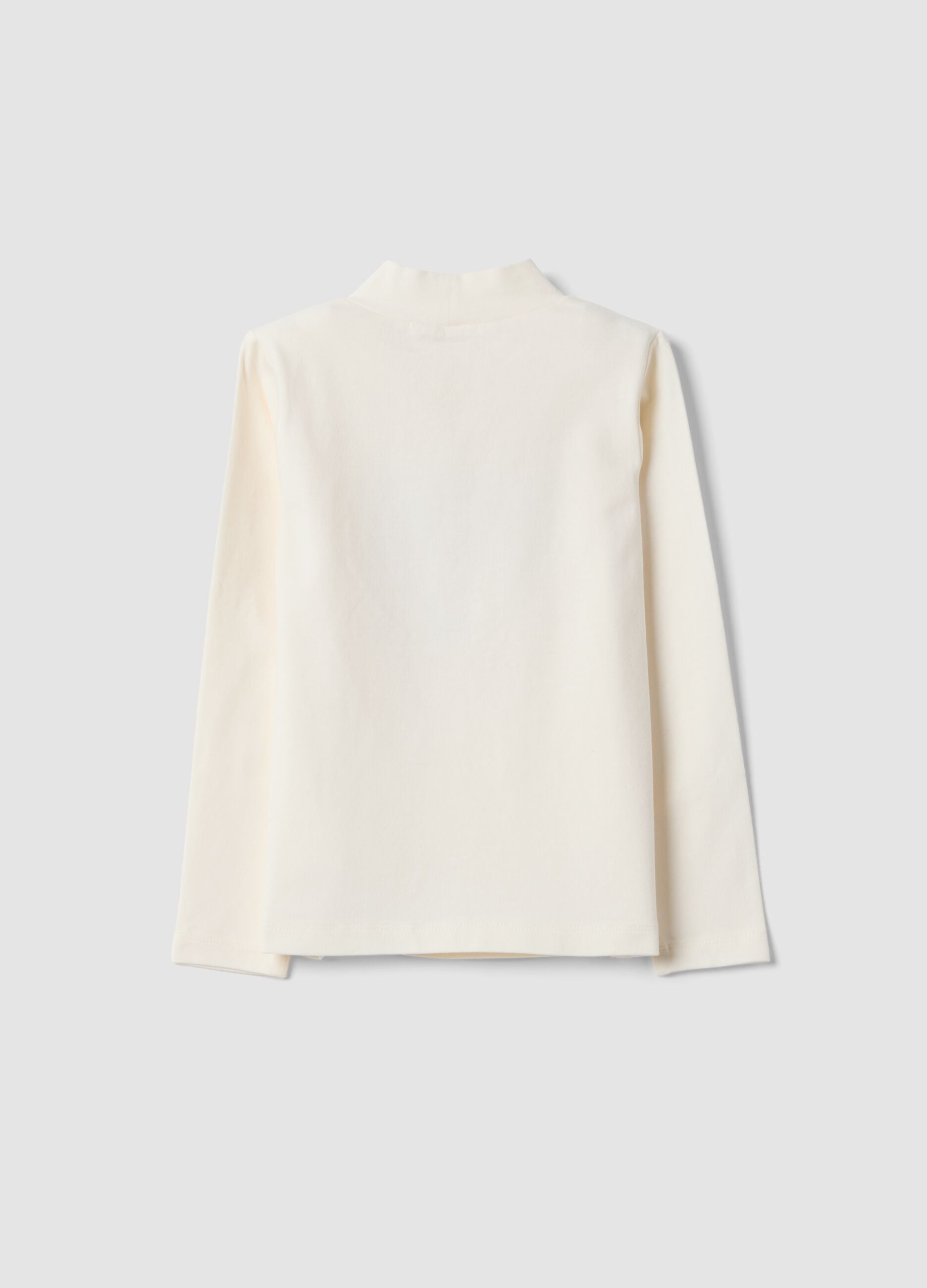 White stretch cotton Minnie print T-shirt