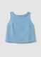 Blue pure cotton blouse_3