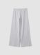 Grey cotton and viscose blend culotte-fit joggers for girls_5