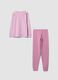 Pink pure organic cotton printed pyjamas for girls_1
