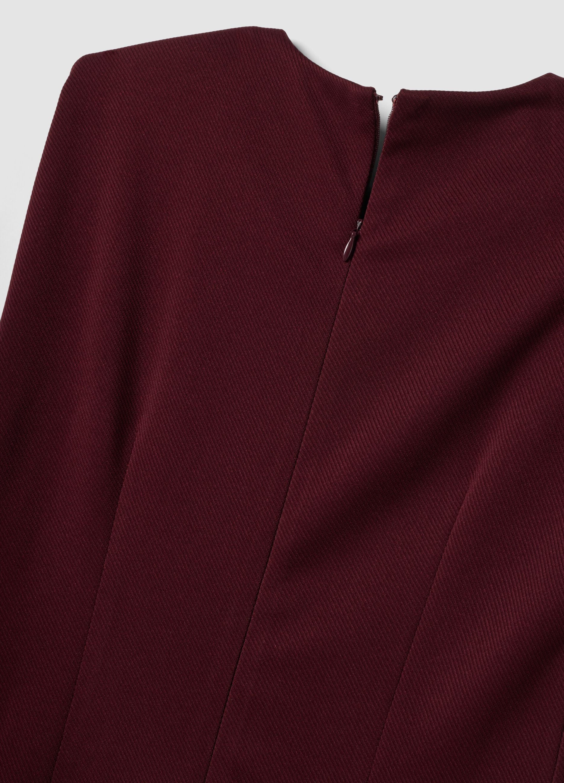 Red midi dress in stretch fabric, slim fit