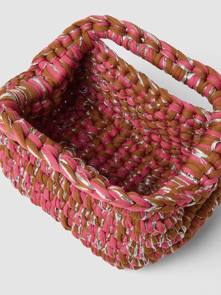 Multicolour woven cotton-blend pouch_2
