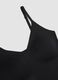 Black stretch-fabric vest top with plunging neckline_5