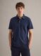 Blue short-sleeve pure cotton polo shirt, regular fit_0