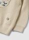 Beige pure cotton knit jumper with crew neck_3