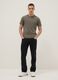 Regular fit green pure cotton T-shirt_1