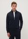 Blue cotton-blend sweatshirt regular fit with full zip_0