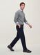 Navy slim-fit stretch viscose twill chino trousers_0