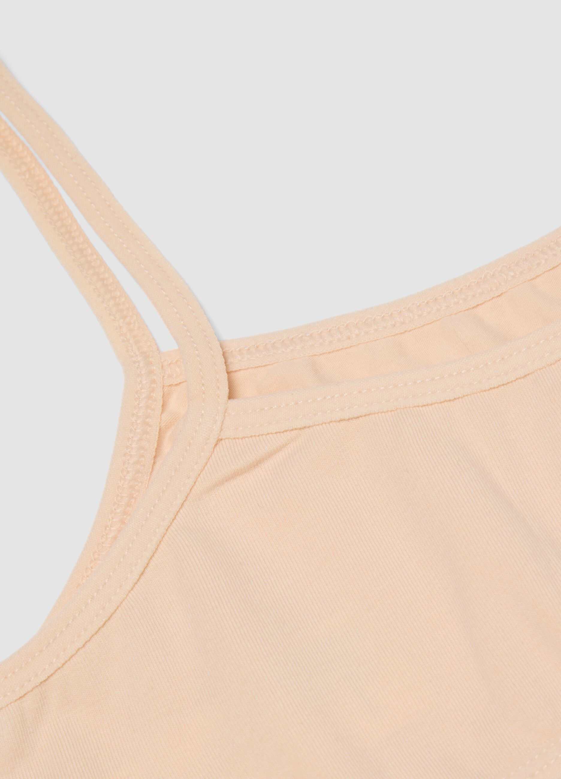 2-pack of multicoloured stretch organic cotton bralettes for girls