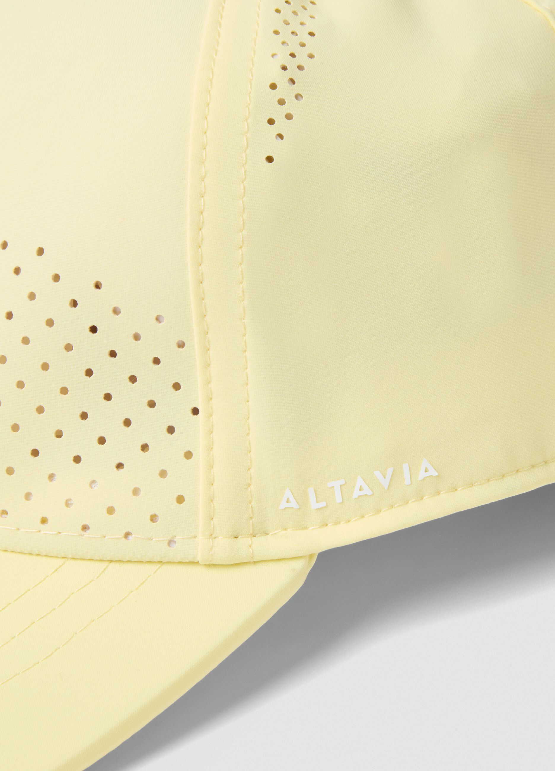 ALTAVIA COURT yellow stretch-fabric sports cap with visor