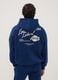 Blue cotton-blend hoodie with Lakers print_2