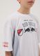 White oversized fit T-shirt with Red Bulls logo_1