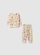Multicolour newborn pyjamas in pure cotton regular fit with prints_0