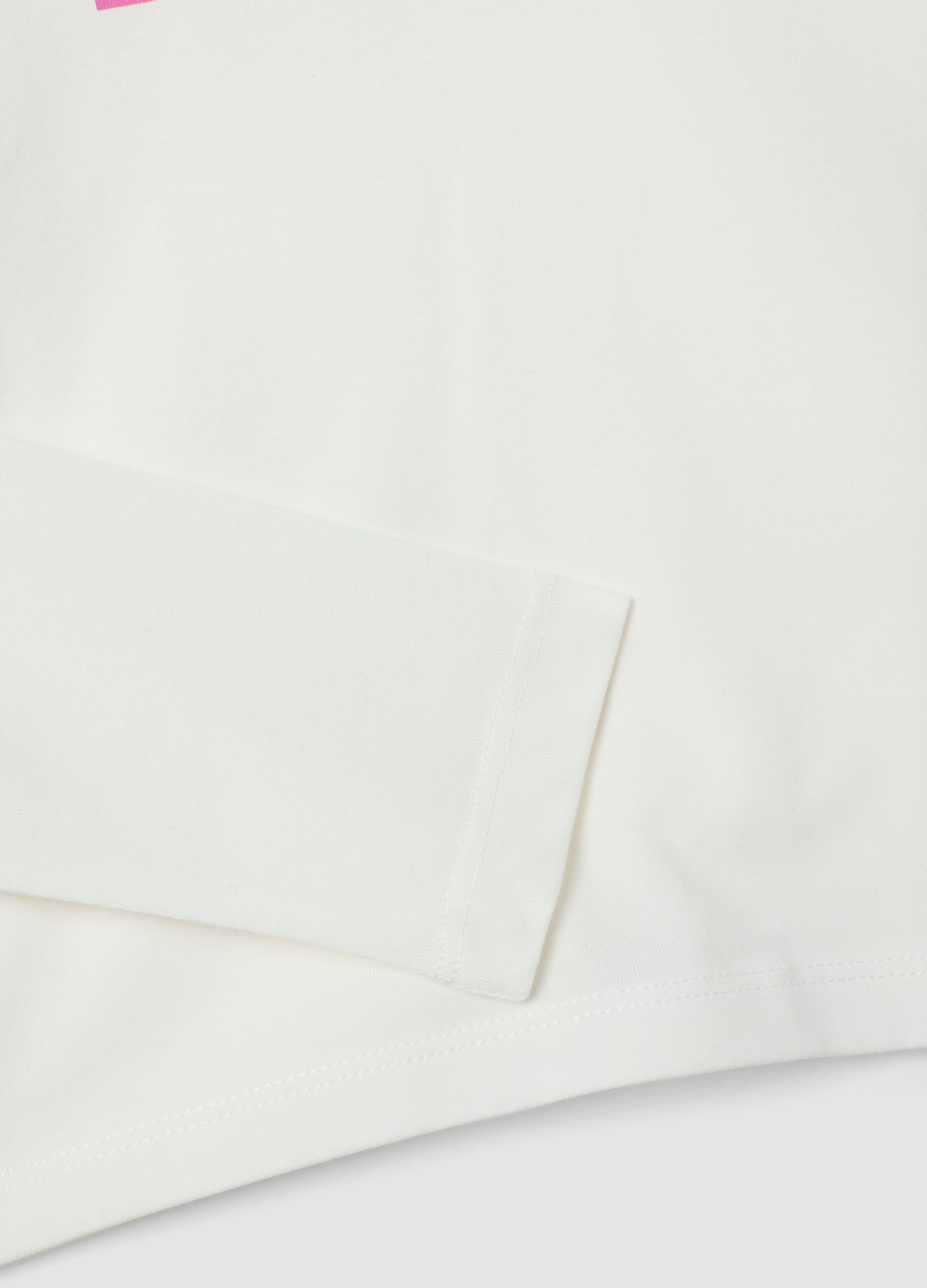 White organic cotton crew-neck T-shirt
